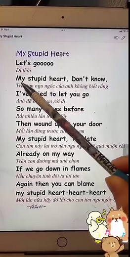 Học tiếng Anh qua bài hát "My Stupid Heart" có giai điệu cực dễ thương #baihattienganh #tienganhchobe #tienganhtreem #tienganhonline cosen | Eflita Edu - Tiếng Anh Gia Đình