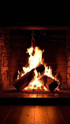 Midnight Fireplace 🌙🔥 | Dark Cozy Fire Ambience for Deep Sleep