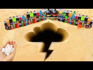 EXPERIMENT: Big Toothpaste Eruption from Giant Coca-Cola Rocket, Mtn Dew, Fanta, Cola and Mentos
