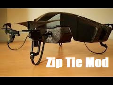 AR Drone Zip Tie Mod, Landing Gear Mod - How To - Episode 3
