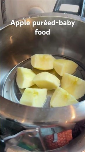 #applepuree #baby #pureebabyfood #what #baby #babylearning #purees #apple #recipe #babyfoodrecipe