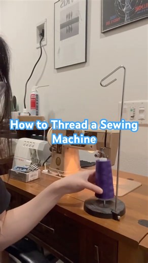 How to Thread a Sewing Machine #beginnersewing #howtosew #sewingmachinetips #singer401a