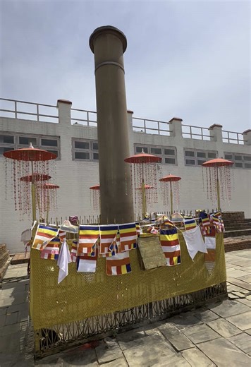 Lumbini, Nepal: Where history and peace meet. The Birth place of Lord Buddha and Ashoka Pillar speaks volumes. A truly unforgettable experience. 🕊️ #Lumbini #Buddha #Nepal #Travel #History #Peace #Spiritual #Explore #buddhawasborninnepal