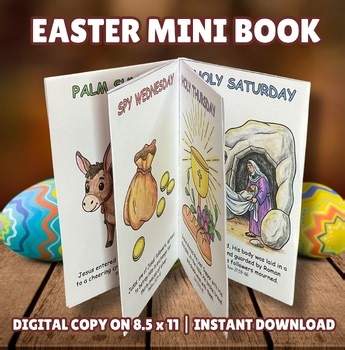 Easter Bible Story Mini Coloring Book Craft Holy Week Lesson Sunday School