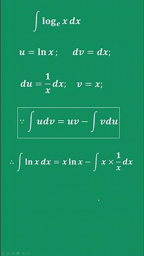 Integration of log x