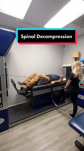 Spinal Decompression is used to treat patients with severe and chronic back pain. This helps treat spinal disc herniations and sciatica #chiropractic