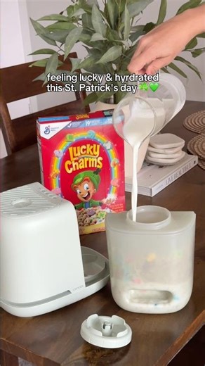 if you’re lucky, you’ll find us at the end of the rainbow🌈 #stpattys #luckycharms #milk #humidifier
