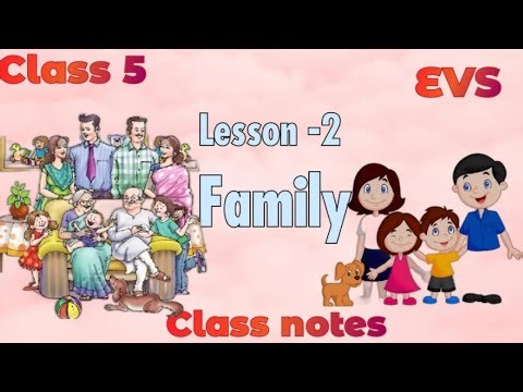 || class 5 EVS|| Lesson -2 Family|| Class notes||#class5 #class5evs