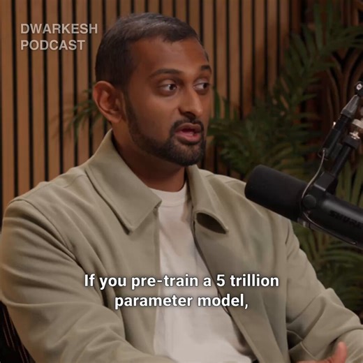 You'd think the race to AGI would mean training the biggest possible model.But parameter scaling had stalled for a long time after GPT-4's trillion+ parameters, and only now are models getting bigger again.What gives? Partially it’s RL scaling, as @dylan522p explains.A 5T parameter model takes 5x longer to generate RL rollouts than a 1T model. Even if the bigger model is 2x more sample-efficient, the smaller model finishes RL faster, gets deployed to research sooner, and starts helping build the