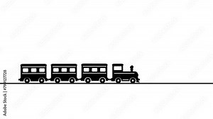 Subway train. Metro train logo animation, Large highway, steam train,