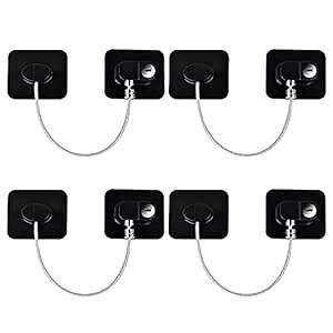 YEYA Upgraded Refrigerator Locks 4 Pack, Baby Proof Cabinet Locks with Keys, Safety Cabinets Door for Toddler