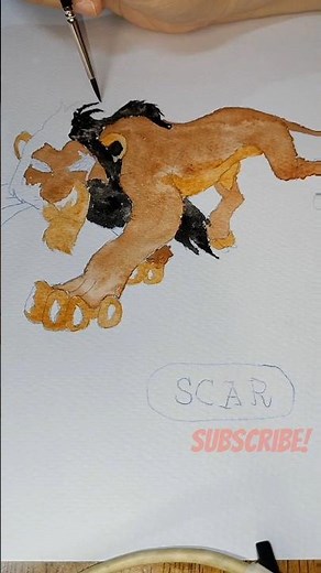 Easy drawing of Scar from The Lion King!