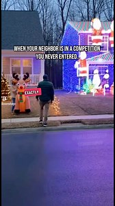 When your new neighbors take Christmas personally… 😭🤣🎄 #christmaslights #funny #neighbors #christmas #holidayseason | Viraldoorstep