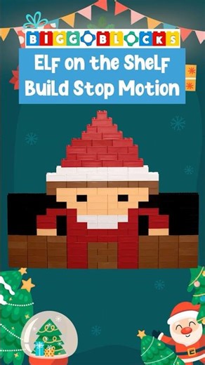 Jumbo Elf on the Shelf Build! 🎅🧱 Giant Blocks Create a Holiday Elf in Stop-Motion