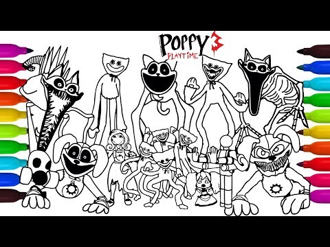 Poppy Playtime Chapter 3 Big Coloring Pages / How to Color Main Bosses and MONSTERS #V758