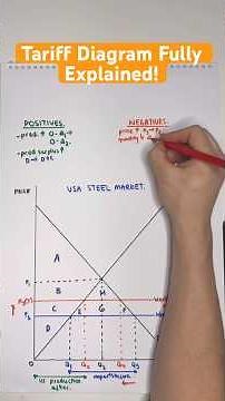 The full tariff diagram explained for exams! #tariffs #aleveleconomics #graphs #evaluation #welfare