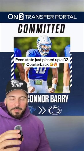 GRUNK’ REPLACEMENT: Connor Barry is going to be the BEST story in college football. From tiny DIII school to PSU’ starting QB. Dual threat. Lions have not had a southpaw starter since Zach Mills. | The Penn State Bank Button Society