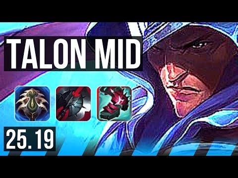 TALON vs AKALI (MID) | 7 solo kills, Legendary, 19/3/9, 46k DMG | KR Diamond | 25.19