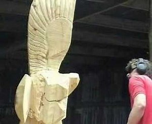 Chainsaw Carving of a large Eagle