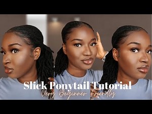 Slick Ponytail Tutorial With Locs | No Gel Needed ❌ | Very Detailed and Easy! | #KUWC