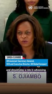 12 reactions · 3 comments | The @United Nations Global Compact and the United Nations Guiding Principles on Business and Human Rights have promoted business as a powerful force for the common good, Sanda Ojiambo told the #UNForumBHR. "Corporate and State efforts on #BizHumanRights should translate to human dignity for us all," she said. | UN Human Rights Council | Facebook