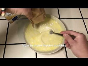 How to make instant pudding