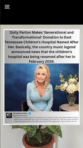 Dolly Parton Just Changed Everything for Sick Kids in Tennessee as Hospital Named After Her #shorts