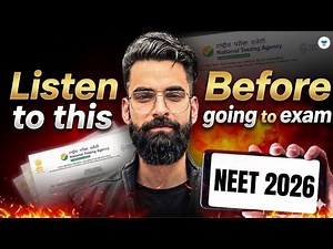 Listen to THIS Before You Enter the Exam Hall 🥺 NEET 2026 Final Message by wassim sir