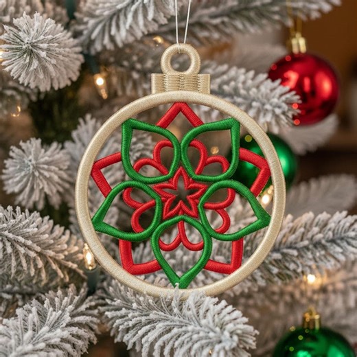 FSL Freestanding Lace Christmas Ornament Embroidery Design (digital Download) 4size - Etsy