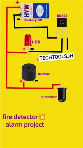 fire detector alarm system connection circuit diagram #shots #electrical #electrician