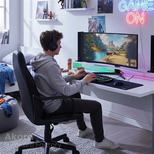 🎮 Fauteuil de jeu pivotant confortable et réglable en hauteur pour enfants