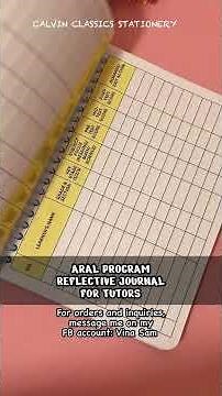 ARAL Program Reflective Journal for Tutors