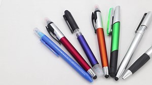 Customized Led Laser Light up Ball Point Pen With Rubber Grip-personalized Ink Light Ball Pens Engraved Stylo Promotional Pens