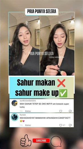wake up for sahur and do your make up first to be as beautiful as possible #fyp viral #viral #ama...