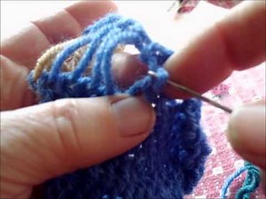 adding ribbing to the final end of knitting from the Addi machine