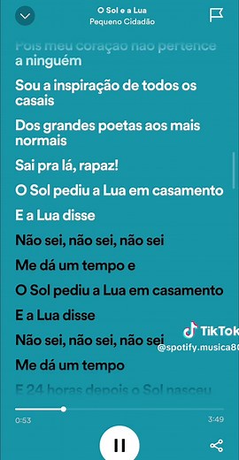 O Sol e a Lua - Letra Completa da Música