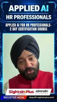 Learn Applied AI for Human Resources | AI Classes for HR | SightsIn Plus #AppliedAIinHR #AIinHR