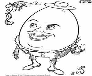 Humpty Dumpty coloring page printable game