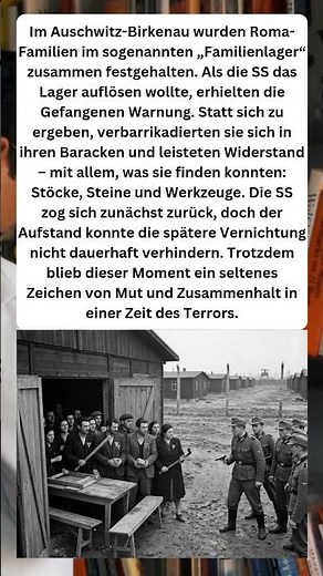 Als Häftlinge sich gegen die SS in Auschwitz wehrten 😢