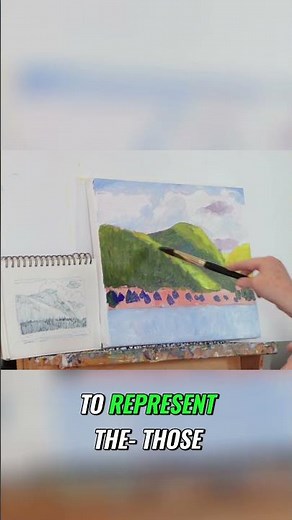 Drawing Distant Trees: Simple Art Tutorial #shorts