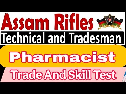 Assam Rifles Pharmacists Trade and Skill Test Question and Answer 2025
