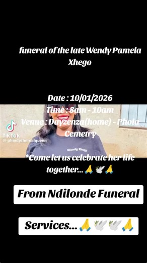Wendy Xhego's Funeral Live Service Details