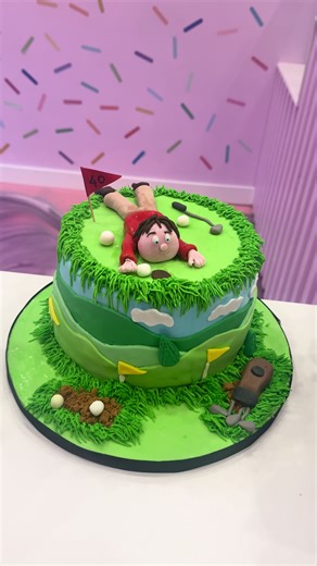 A golf inspired cake #cake #fyp #bakery #birthdaycake | Cakes