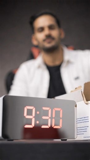 ₹396 में PREMIUM Alarm Clock 😳 | Mirror LED Display + Battery Backup | Worth It? #AlarmClock