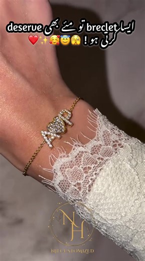 Custom Initial Bracelets with Heart Charm