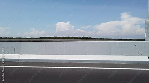 BALI, INDONESIA. 2019 Dec 10th. Driving View from Car Windows, the Road of Bali Island