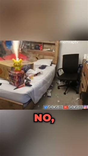 ishowspeed uses pikachu fireworks in his home 😱
