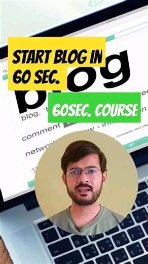 Blogging Course in 60sec. #Blogging #bloggingcourse How to Start Blogging 2024 #onlinejobs