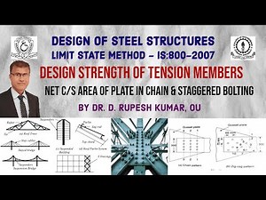 DSS21|DesignofSteelStructures|DesignStrengthofTensionMembers| TensionFailureNetArea|StaggeredBolting