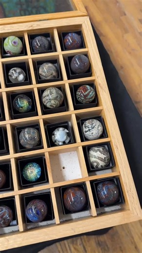 Set up with @j9life for first Friday! #glass #lampwork #lampworking #flameworking #flamework #glassofinstagram #beads #marbles | Jordan Fitzgerald